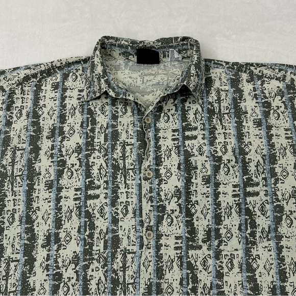 Vintage 90s Permit Surfer Skater Mint Green Casual Button Up S/S Shirt Mens L - Picture 2 of 8